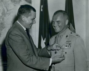 Former legendary NASA astronaut, Sen. John Glenn, served in the Marine Corps.